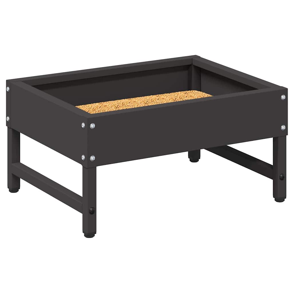 Vidaxl vogeleter zwart 80 x 28 x 13.5 cm koudgewalst staal