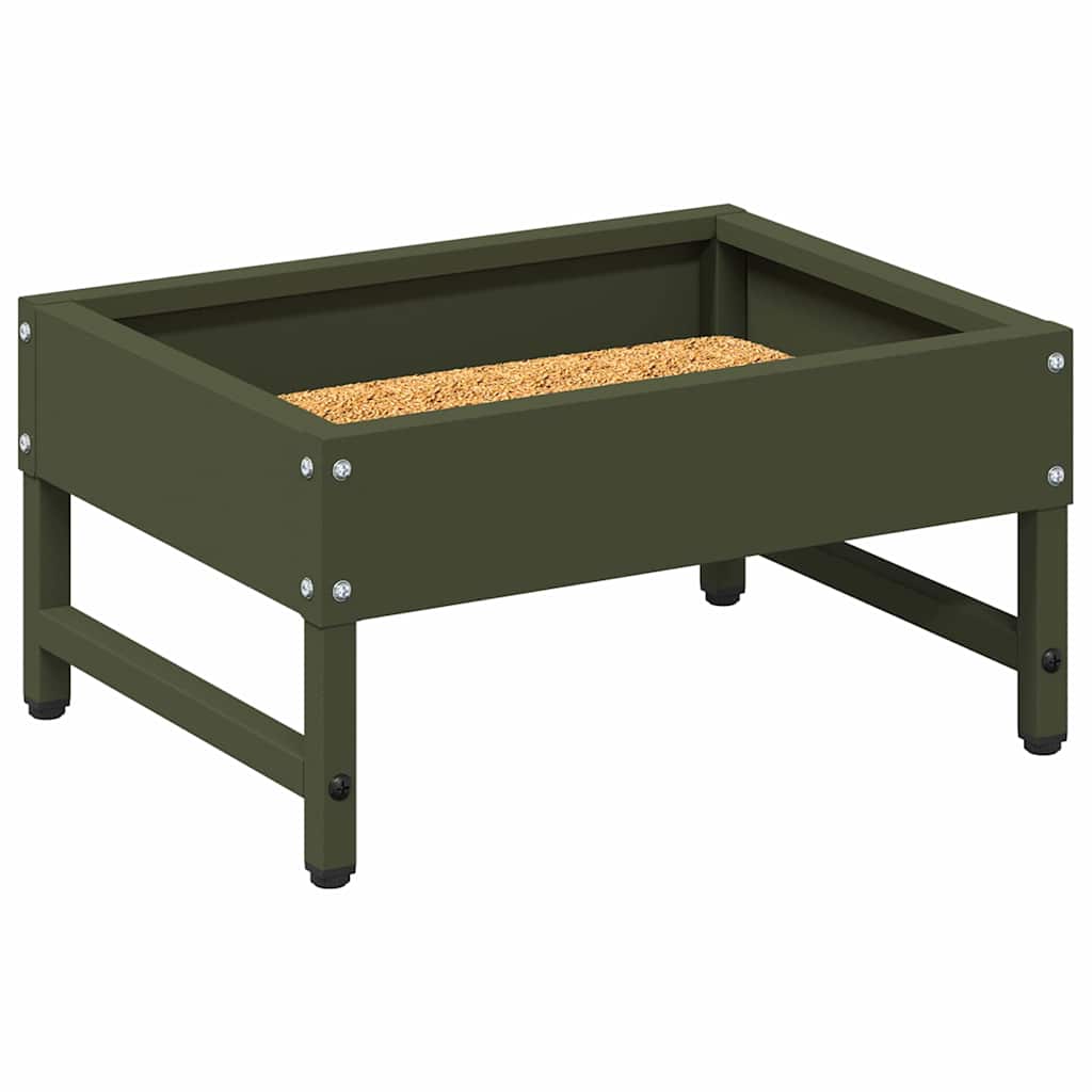 Vidaxl vogeleter olijf groen 80 x 28 x 13.5 cm koudgewalst staal