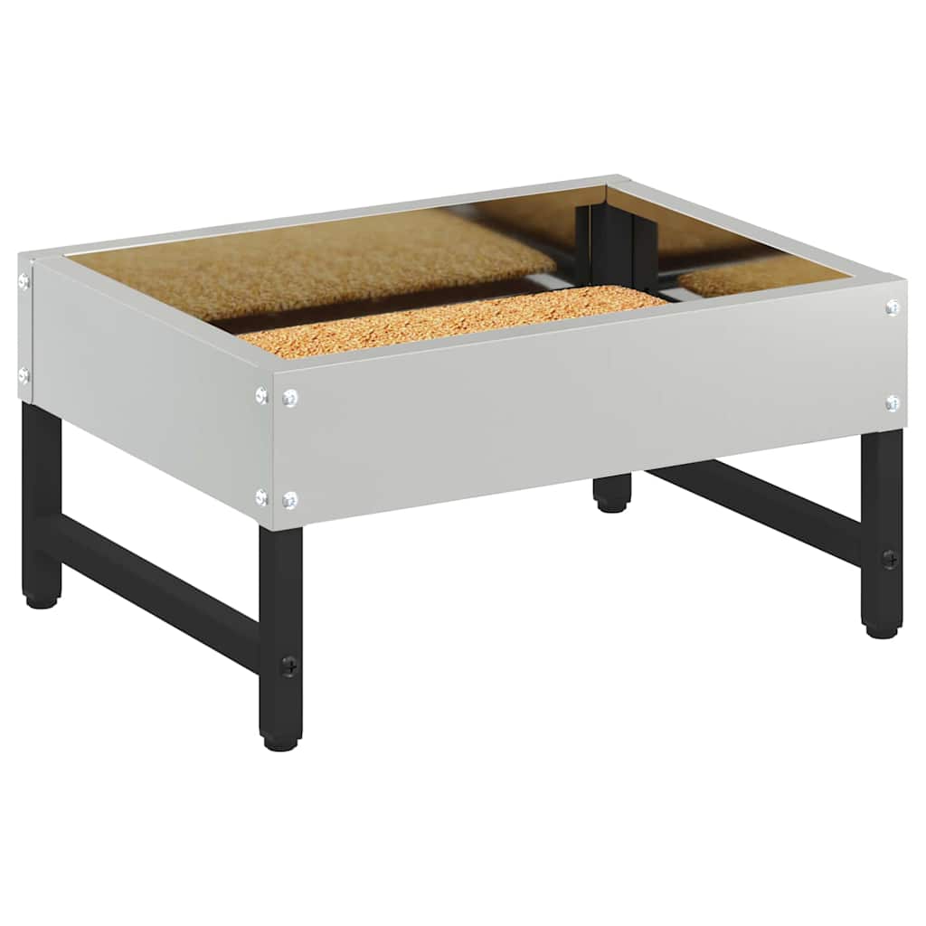 Vidaxl vogeleter zilver 80 x 28 x 13.5 cm gegalvaniseerd staal