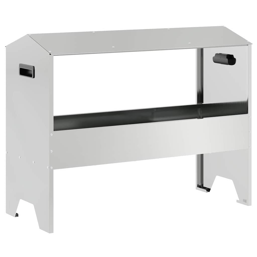 Vidaxl comedero para ganado plata 79 x 35 x 62 cm acero galvanizado