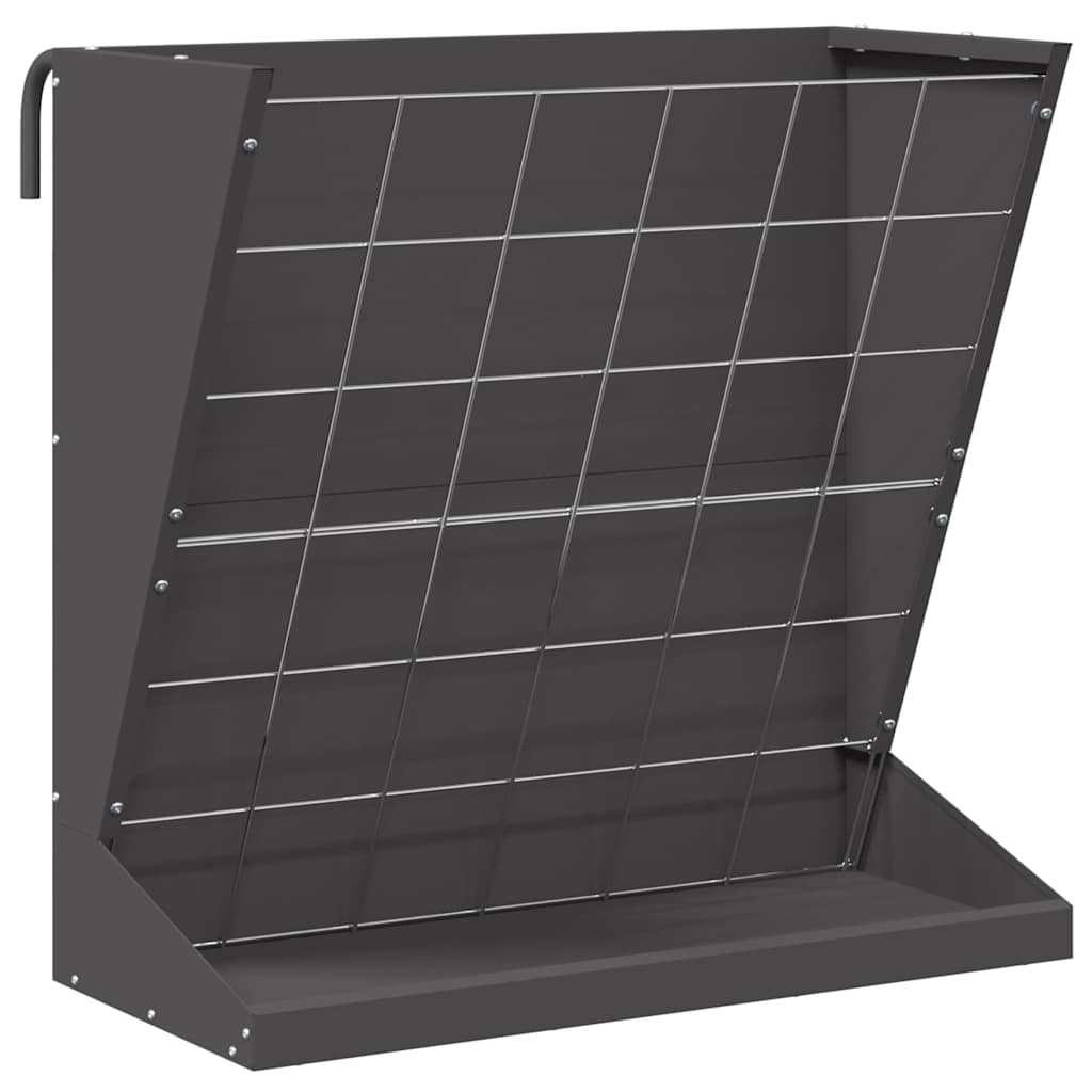 Vidaxl hooi feeder zwart 71 x 33 x 70 cm koudgewalst staal