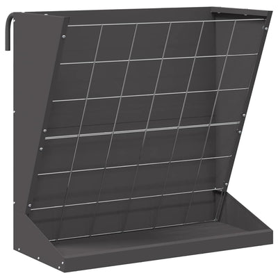 Comedero de heno vidaxl negro 71 x 33 x 70 cm acero laminado en frío