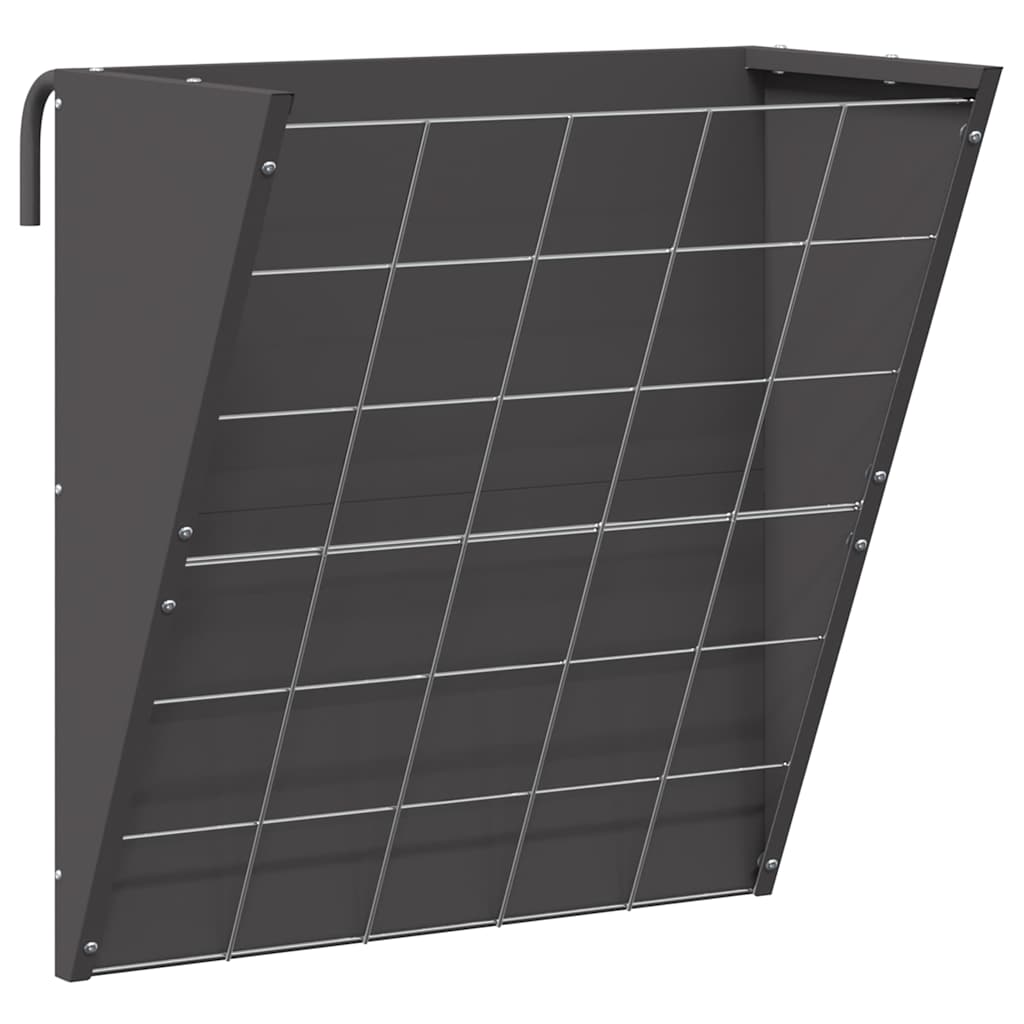 Vidaxl hangend hooi feeder zwart 61 x 33 x 66 cm koudgewalst staal