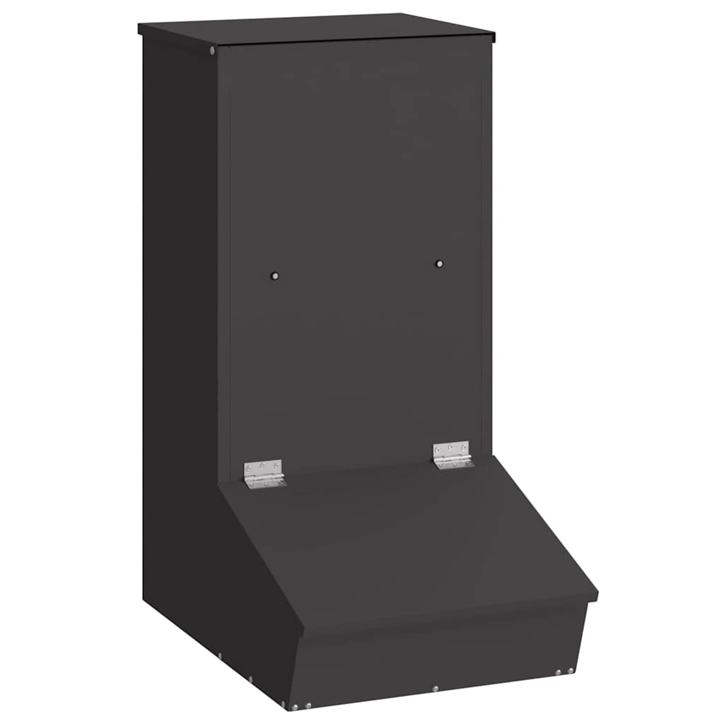 Vidaxx pienso para cerdos negro 55 x 38 x 76 cm acero laminado en frío