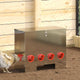 Vidaxl kip voerbak zilver 60,5 x 29 x 51 cm gegalvaniseerd staal