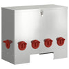 Vidaxl kip voerbak zilver 60,5 x 29 x 51 cm gegalvaniseerd staal