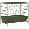 Vidaxl vee voeder olijf groen 100 x 60 x 90 cm koudgewalst staal