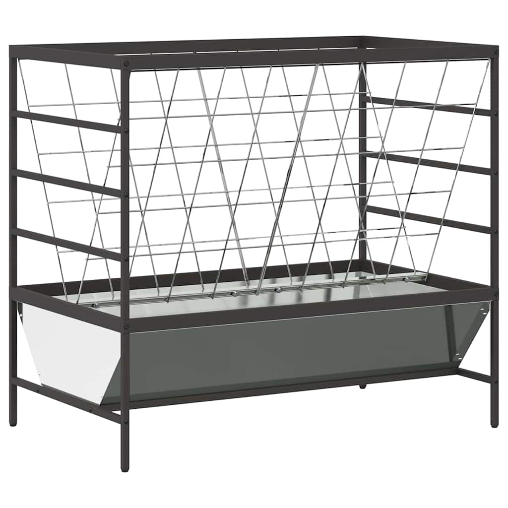 Vidaxl pienso para ganado plata 100 x 60 x 90 cm acero galvanizado