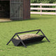 Vidaxl voederbak voor vee zwart 111 x 76 x 38 cm koudgewalst staal