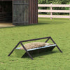 Vidaxxl comedero para ganado plata 111 x 76 x 38 cm acero galvanizado