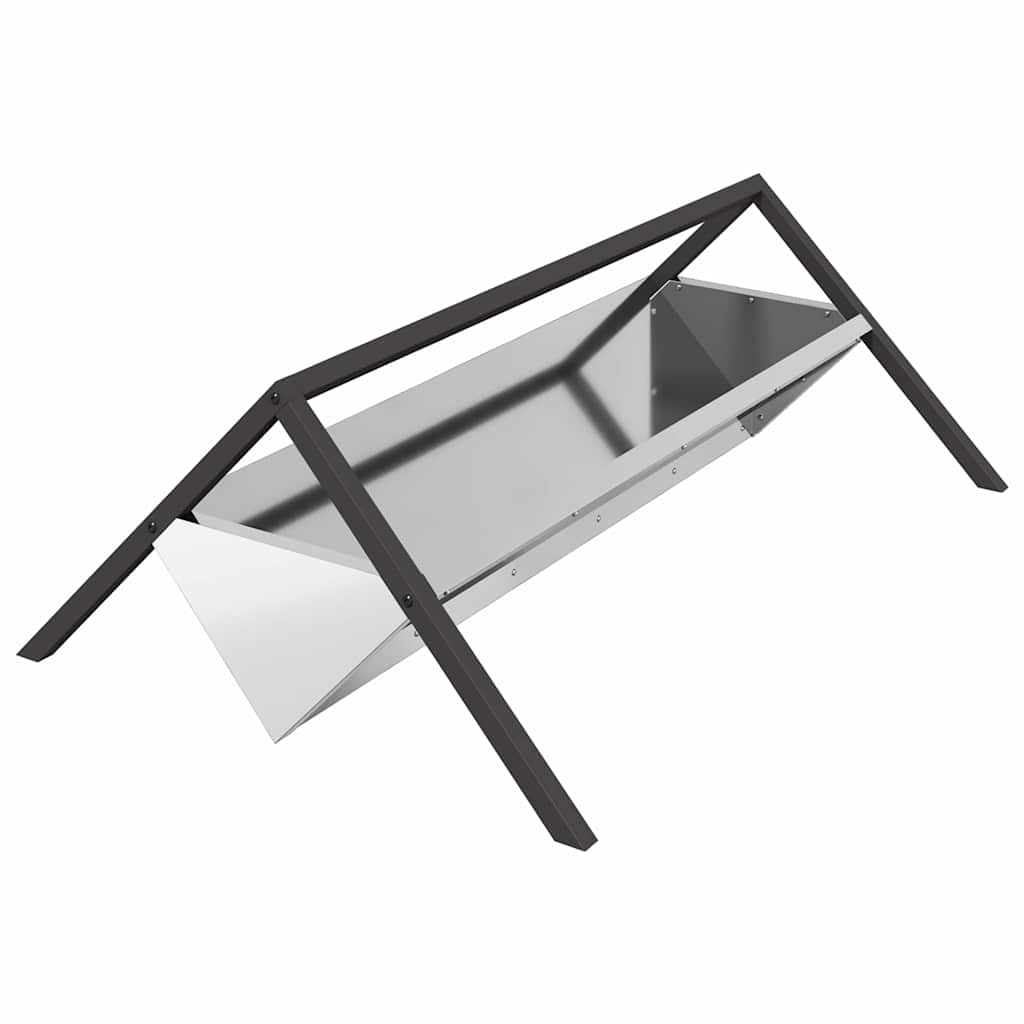 Vidaxl voederbak voor vee zilver 111 x 76 x 38 cm gegalvaniseerd staal