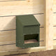 Vidaxl kip voerbak olijf groen 21 x 16 x 33 cm koudgewalst staal