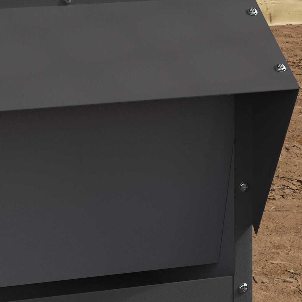 Vidaxx comedero para pollos negro 40,5 x 45 x 41 cm acero laminado en frío