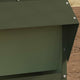 Vidaxl kip voerbak olijf groen 40,5 x 45 x 41 cm koudgewalst staal