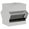 Vidaxl kip voerbak zilver 40,5 x 45 x 41 cm gegalvaniseerd staal