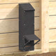 Vidaxl kip voerbak zwart 13 x 12 x 51 cm koudgewalst staal
