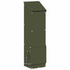 Vidaxl kip voerbak olijf groen 13 x 12 x 51 cm koudgewalst staal