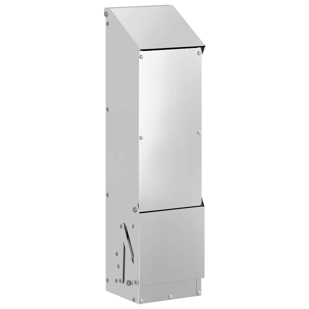 Vidaxx comedero para pollos plateado 13 x 12 x 51 cm acero galvanizado
