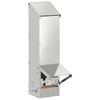 Vidaxl kip voerbak zilver 13 x 12 x 51 cm gegalvaniseerd staal