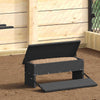 Vidaxl mangime per polli a pedale nero 48,5 x 39,5 x 19 cm