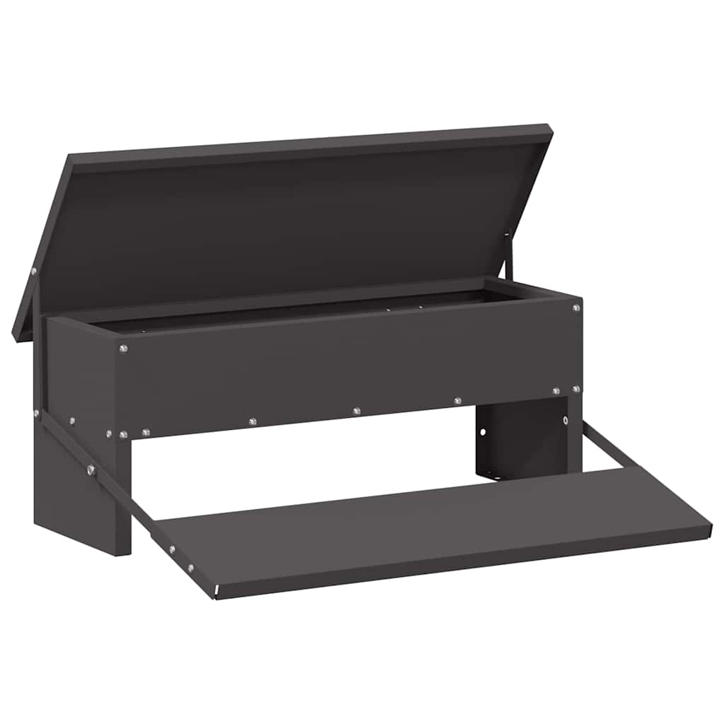 Vidaxl mangime per polli a pedale nero 48,5 x 39,5 x 19 cm
