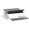 Vidaxxl mangime per polli a pedale argento 75 x 53 x 20,5 cm