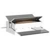 Vidaxxl mangime per polli a pedale argento 75 x 53 x 20,5 cm