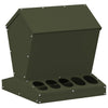 Vidaxl kip voerbak olijf groen 40 x 40 x 45 cm koudgewalst staal