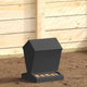 Vidaxl kip voerbak zwart 30 x 30 x 39 cm koudgewalst staal