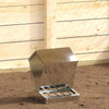 Vidaxl kip voerbak zilver 30 x 30 x 39 cm gegalvaniseerd staal