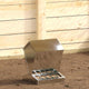 Vidaxl kip voerbak zilver 30 x 30 x 39 cm gegalvaniseerd staal