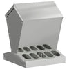 Vidaxl kip voerbak zilver 30 x 30 x 39 cm gegalvaniseerd staal