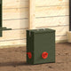 Vidaxl kip voerbak olijf groen 32,5 x 20,5 x 43 cm koudgewalst staal