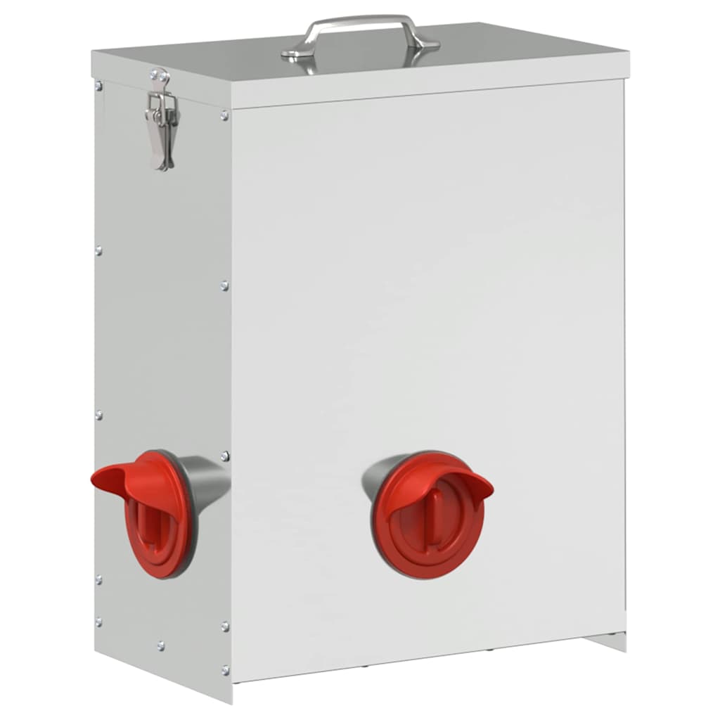 Comedero para pollos vidaxx plateado 32,5 x 20,5 x 43 cm acero galvanizado