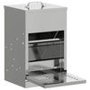 Vidaxxl mangime per polli a pedale argento 25 x 42 x 40 cm