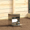 Vidaxxl mangime per polli a pedale argento 33 x 42 x 40 cm