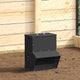 Vidaxl kip voerbak zwart 20 x 25 x35 cm koudgewalst staal