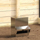 Vidaxl kip voerbak zilver 20 x 25 x35 cm gegalvaniseerd staal
