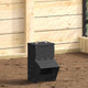 Vidaxl kip voerbak zwart 20 x 25 x35 cm koudgewalst staal