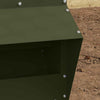Mangiatoia per polli Vidaxx verde oliva 20 x 25 x35 cm in acciaio laminato a freddo