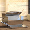 Vidaxl mangime per polli a pedale argento 50 x 40 x 29 cm