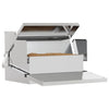 Vidaxl mangime per polli a pedale argento 50 x 40 x 29 cm