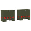 Vidaxl kip voerbak 2 pcs olijf groen 60,5 x 29 x 51 cm