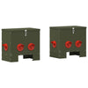 Vidaxl kip voerbak 2 pcs olijf groen 40,5 x 25 x 38 cm