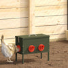 Vidaxl comedero para pollos 2 uds verde oliva 41,5 x 20,5 x 33 cm