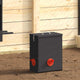 Mangiatoia per polli Vidaxx 2 pezzi nera 32,5 x 20,5 x 43 cm acciaio laminato a freddo