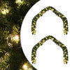 Vidaxl kerstkrans met 600 led 2 pcs groen pvc