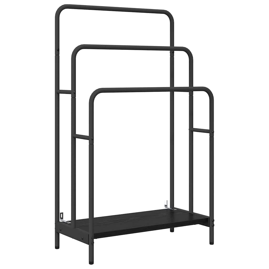 Vidaxl kledingrek zwart eiken 60 x 30 x 100,5 cm bewerkt hout