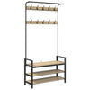 Perchero vidaxl con estante roble sonoma 95 x 34 x 184 cm madera procesada