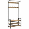 Appendiabiti VidaXL con ripiano rovere artigianale 95 x 34 x 184 cm legno lavorato